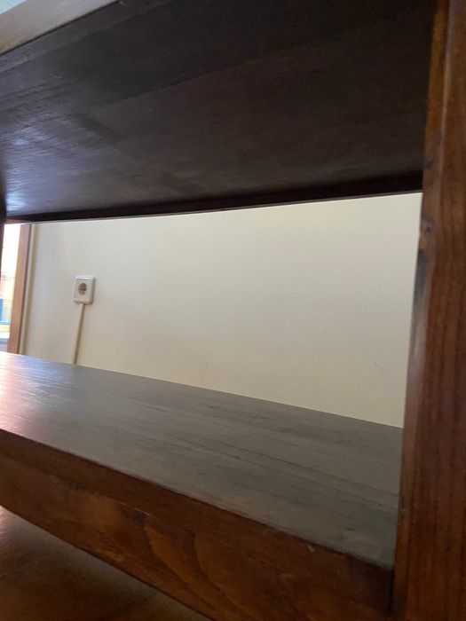 Mesa de centro/apoio em mogno com 1,20 m x 0,42 m