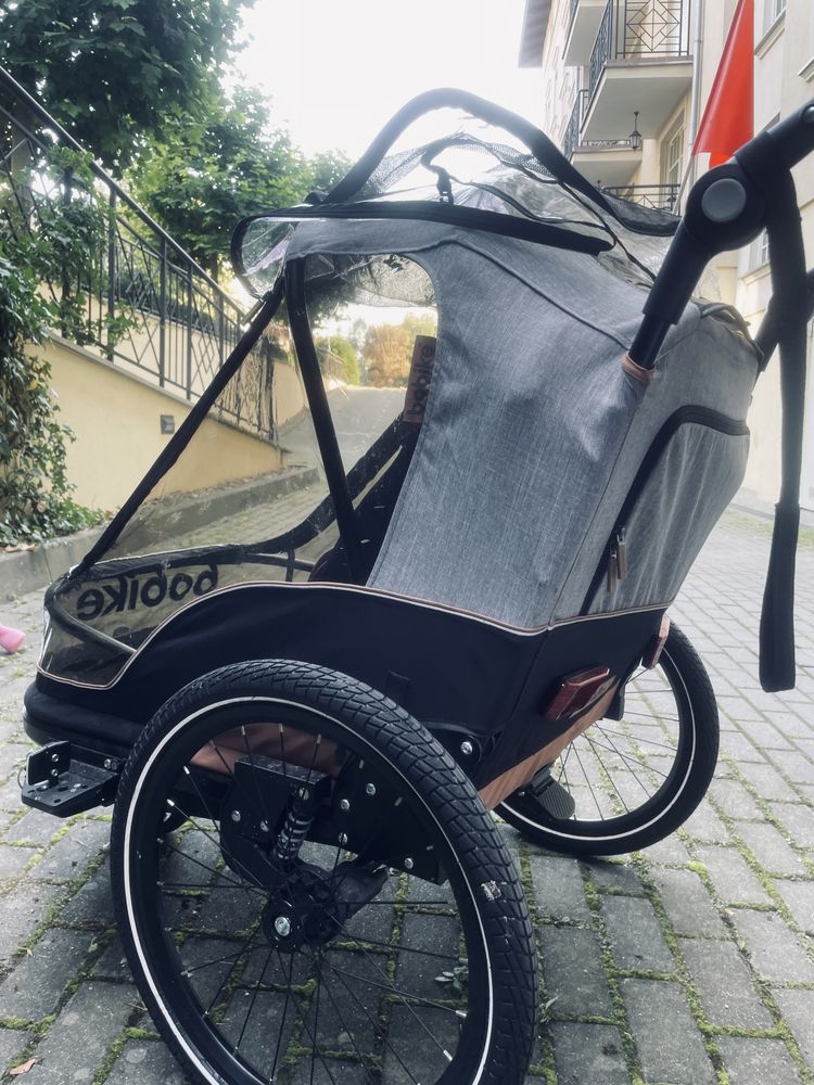 Wózek do biegania / przyczepka rowerowa podwójna nie Thule ale fajna