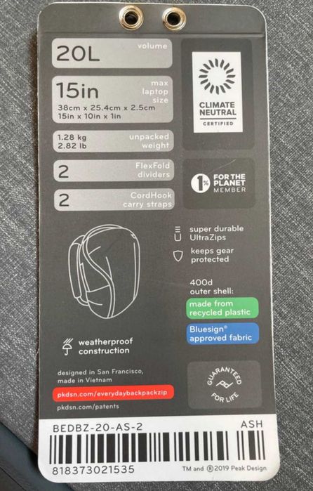 NOWY Plecak foto video Peak Design Everyday Backpack Zip v2 20L