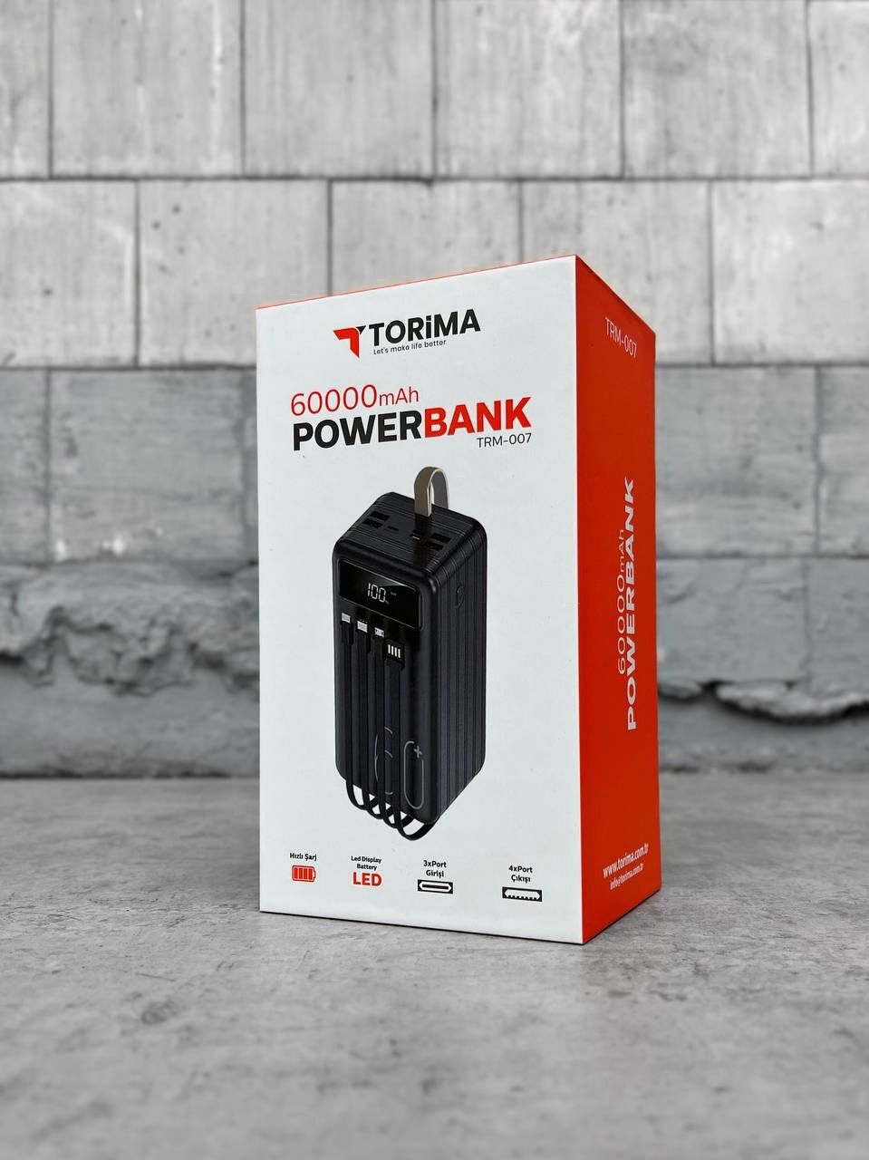 Потужний переносний Power Bank 60000 mAh Torima