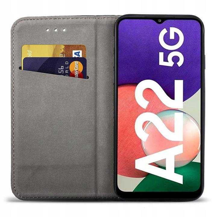 Etui Smart Magnet do Samsung Galaxy A22 5G + Szkło Hartowane