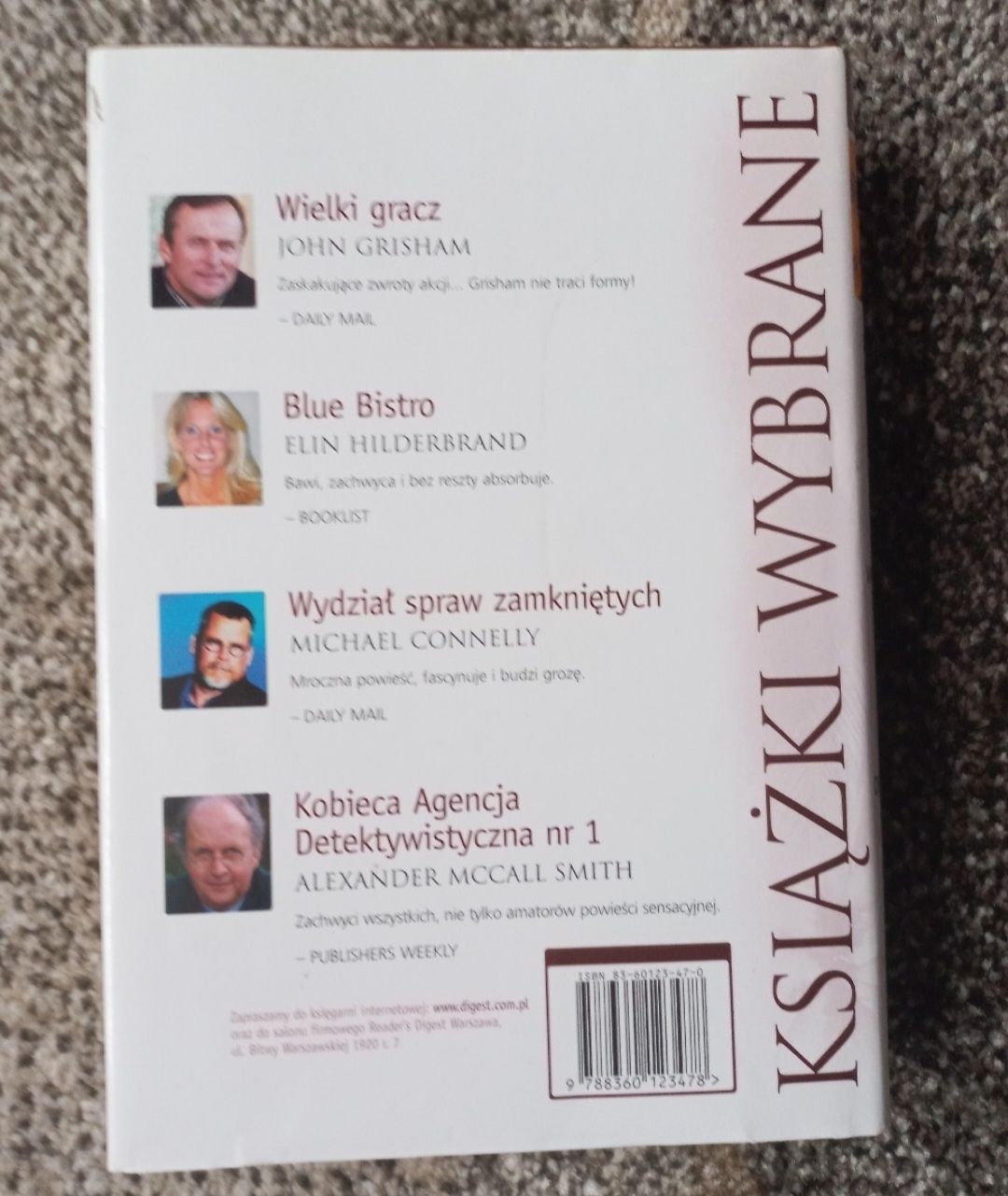 KSIĄŻKI WYBRANE: Wielki gracz, Blue Bistro, Wydział spraw zamkniętych,