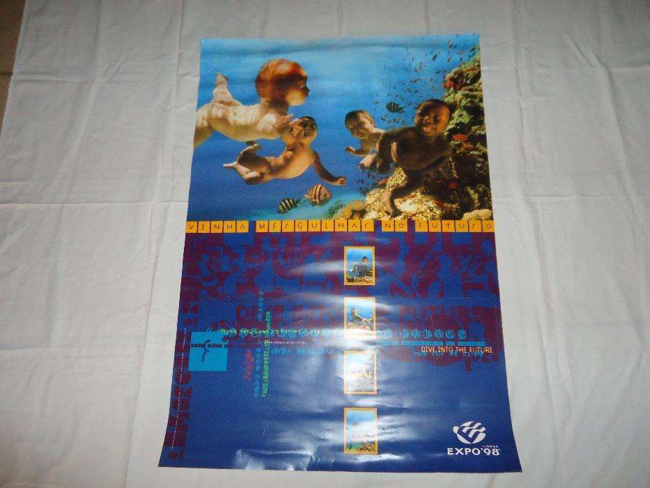 Pôster Original da Expo 98 - "Venha Mergulhar no Futuro"