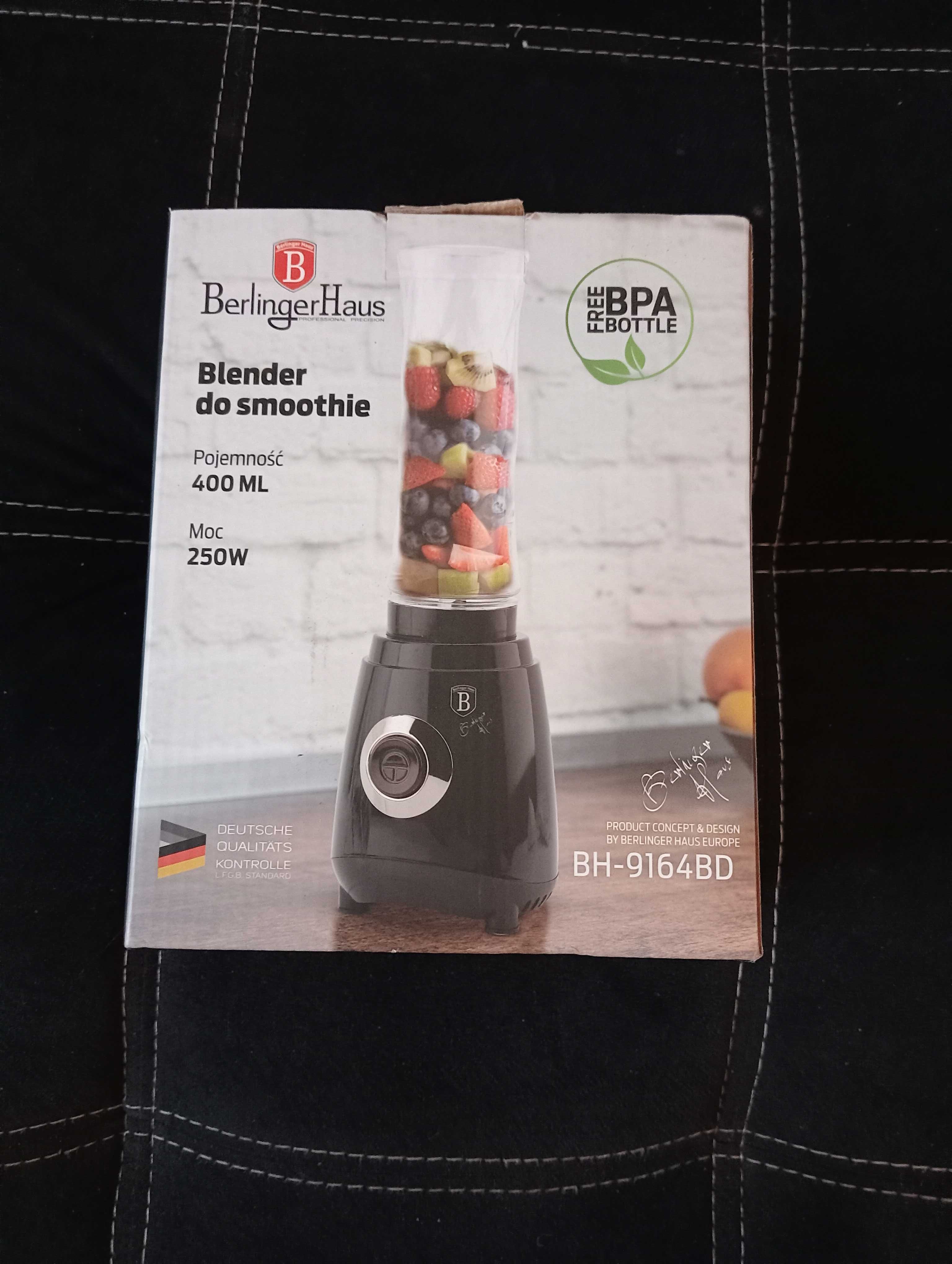 Blender do smoothie Berlinger Haus  250 W czarny NOWY
