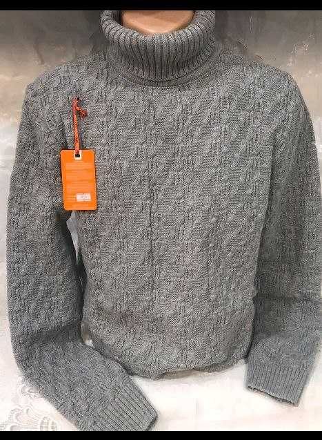 Мужской свитер с вязанным рисунком 48 ,  50 , 58/ 60 рр.
