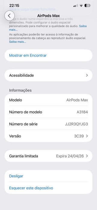 AirPods Max Apple Cinza Meia-Noite