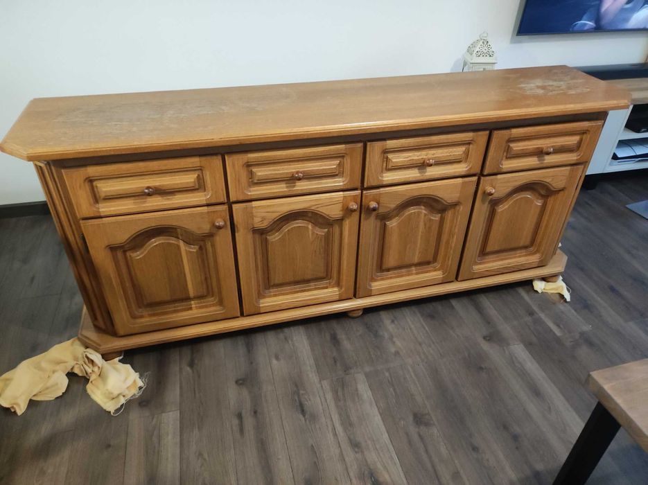 Komoda dębowa, szafka RTV, ława