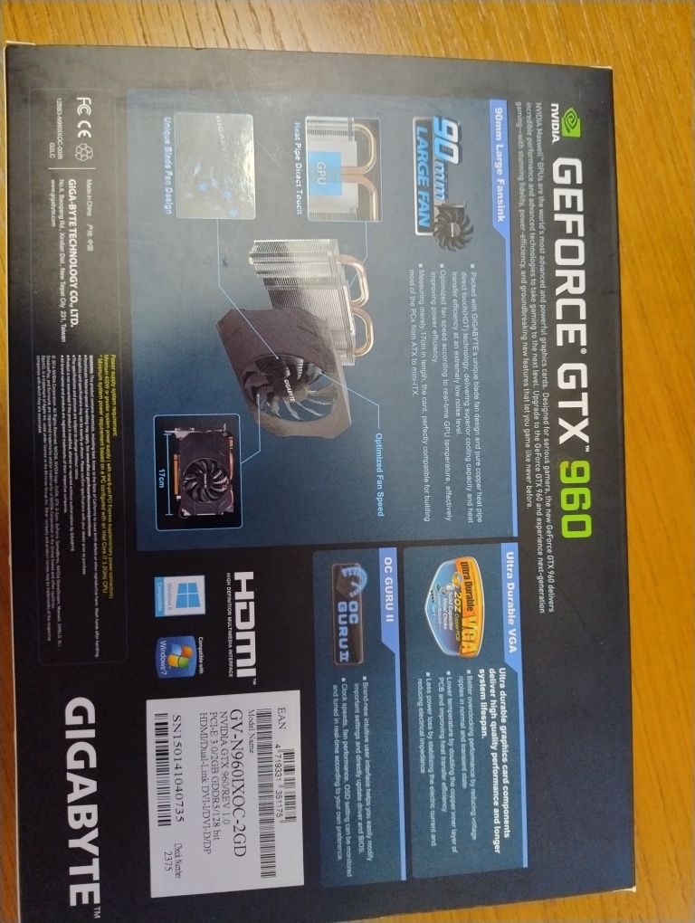 Gigabyte GTX 960 2gb OC Version