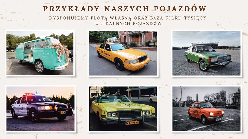 RETRO STACJA Wynajem Klasyków FIAT 125p VW T2 Cadillac i wiele innych