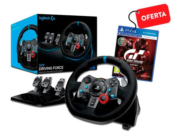 Logitech G29 Volante Pedais NOVO OFERTA Jogo Gran Turismo Playstation