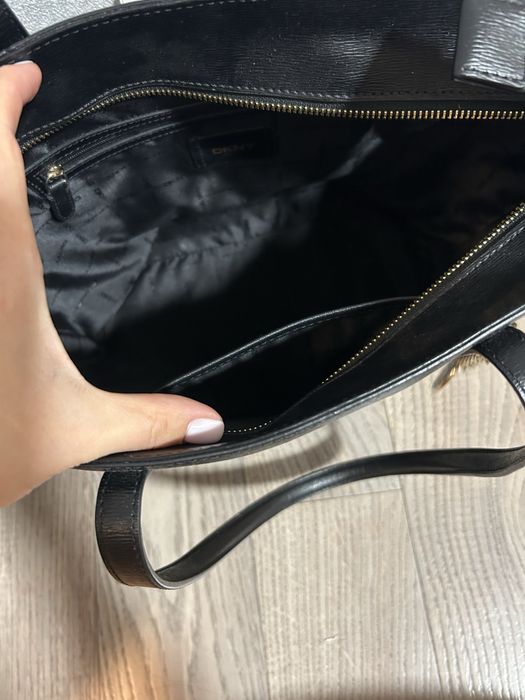 Шкіряна чорна сумка DKNY оригінал, кожанная сумка