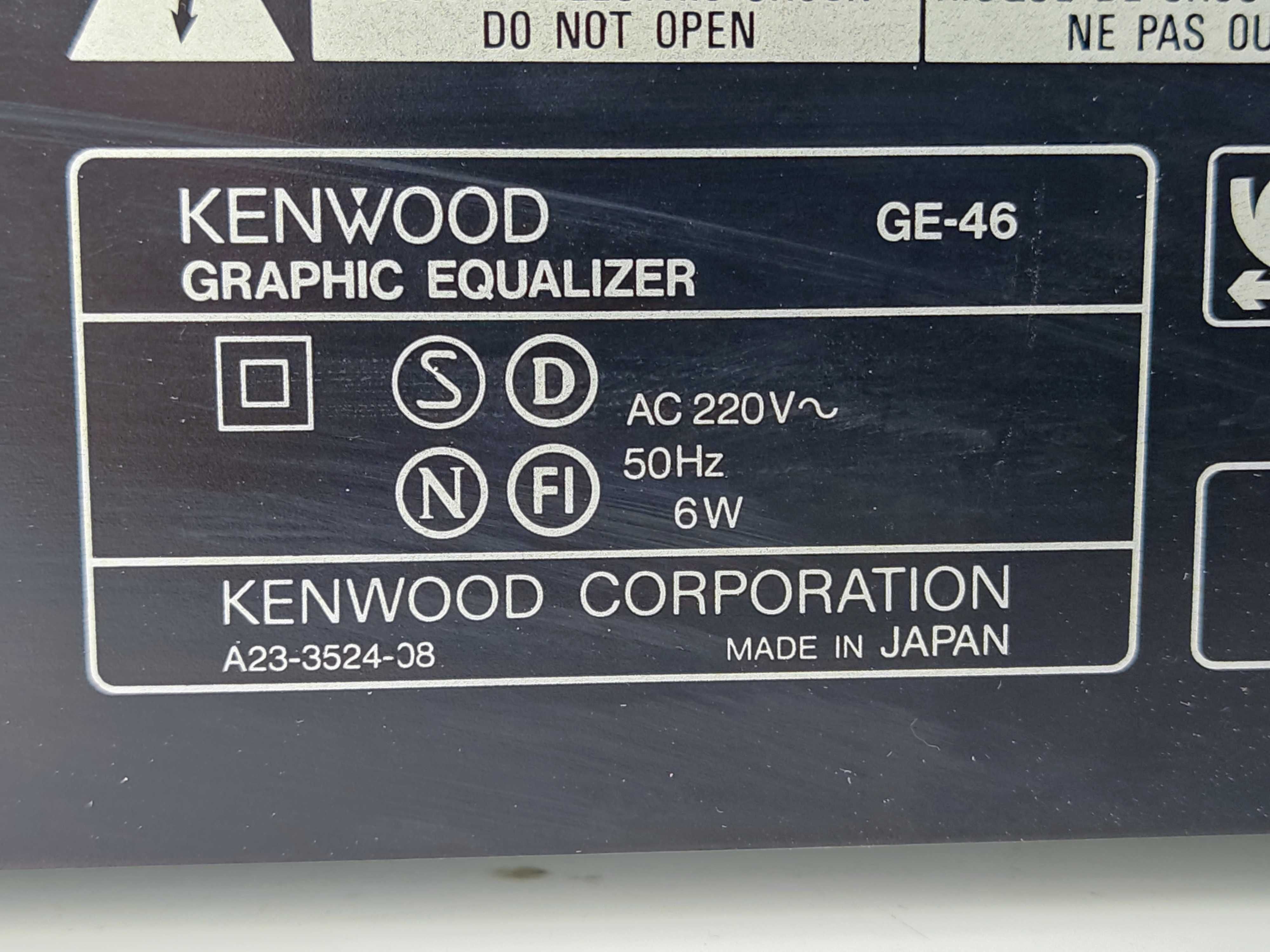 KENWOOD GE 46 Korektor equalizer podświetlane suwaki 2x7 band Dobór