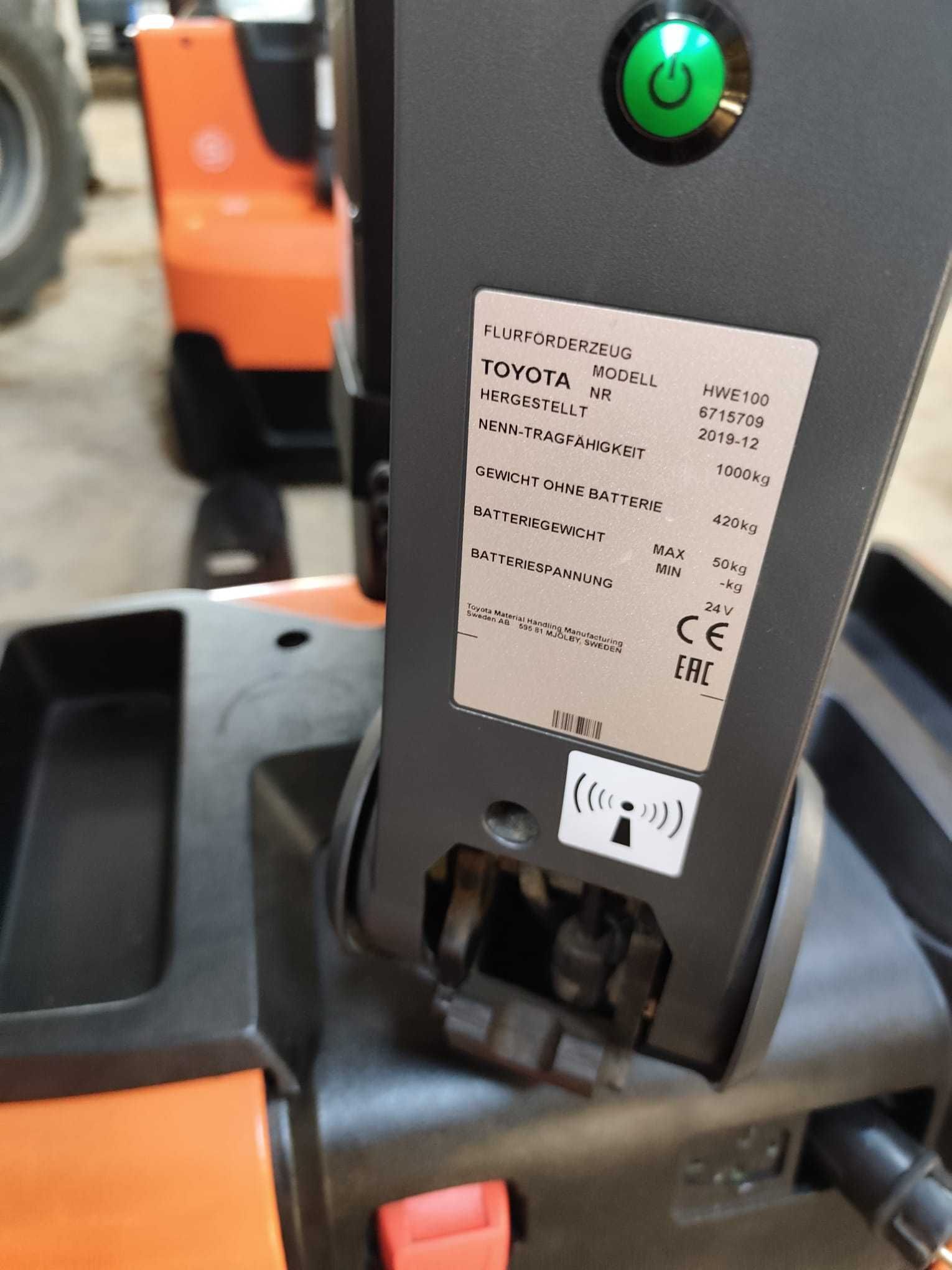 Stacker Empilhador p. paletes elétrico de 2019, Toyota, elevação 1.58m