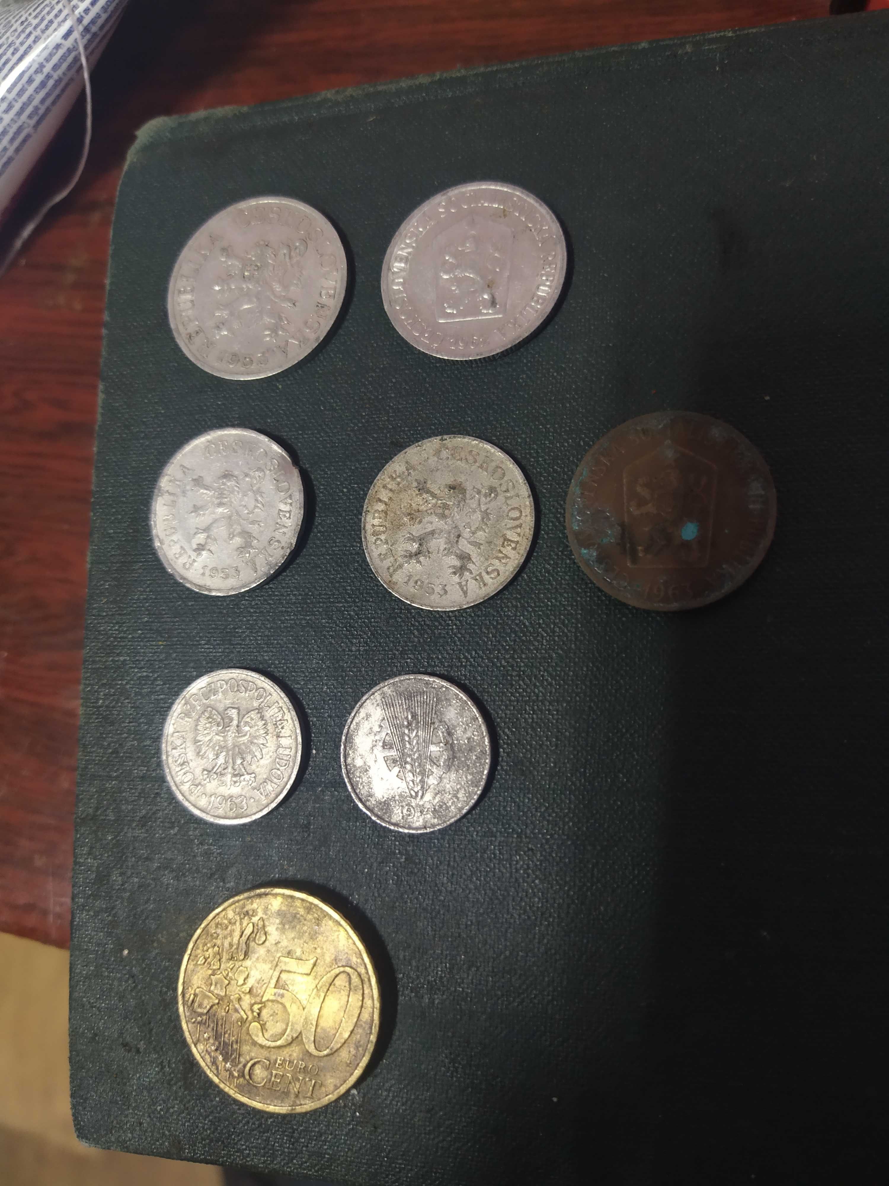 Монеты Чехословакии Геллеры и Евроценты