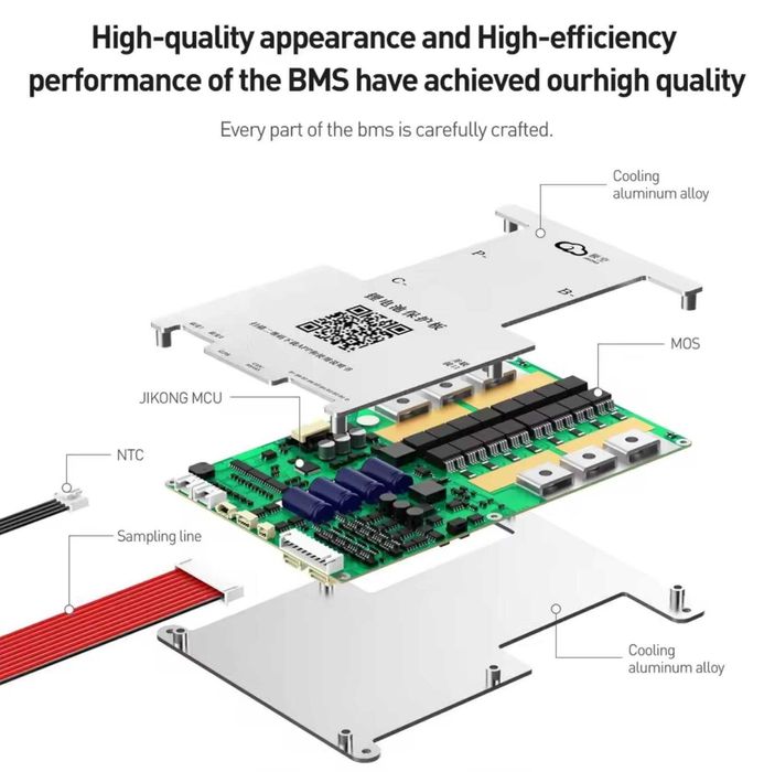 Плата BMS Jikong JK-B2A8S20P 200/350A (балансир 2А)