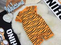 H&M - bawełniany rampers piżamka , tygrys r 86
