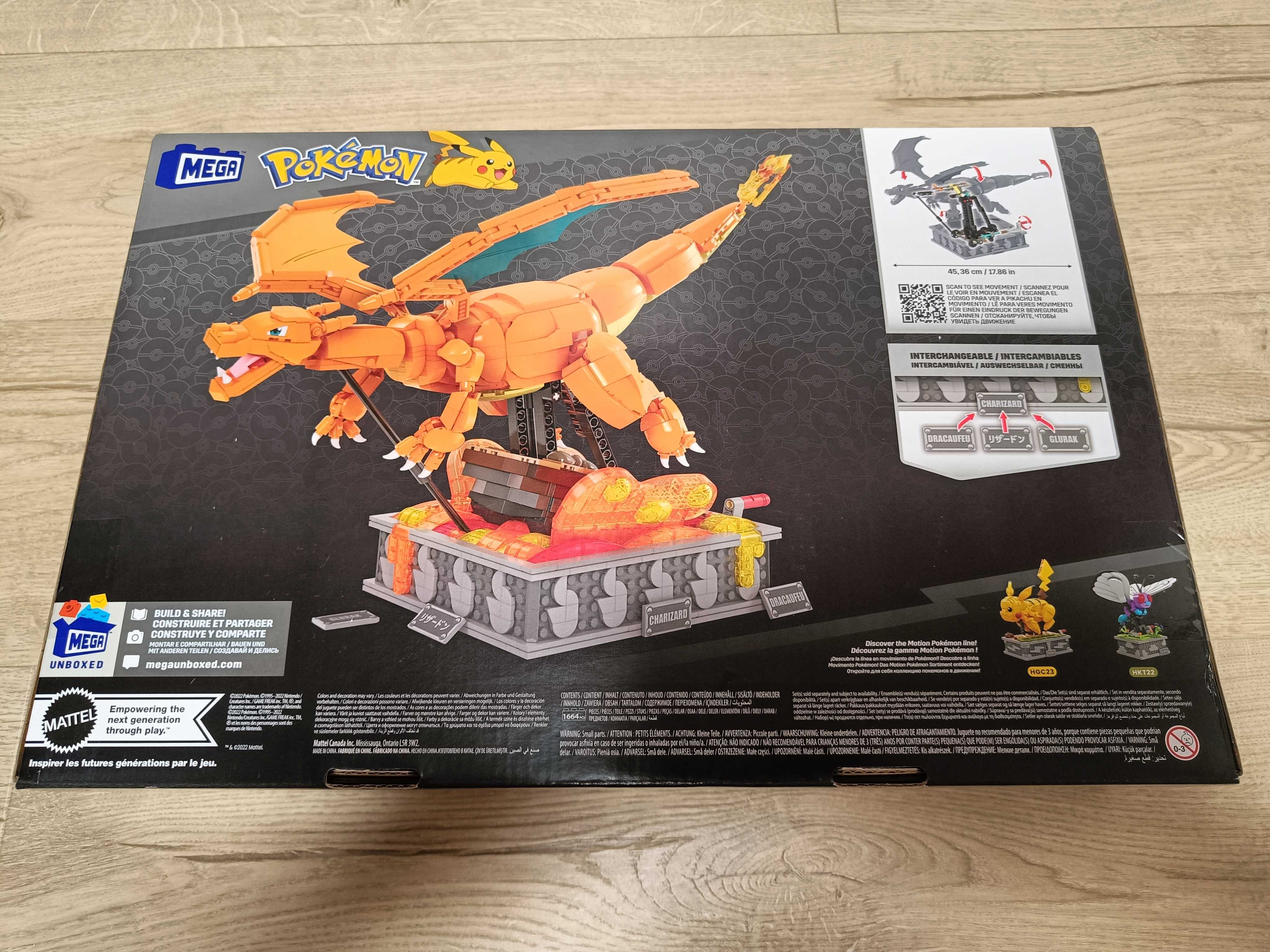 Nowe klocki Mattel Mega Construx Pokemon Mechaniczny Charizard HMW05