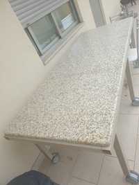 Mesa tampo granito 2,20m/90