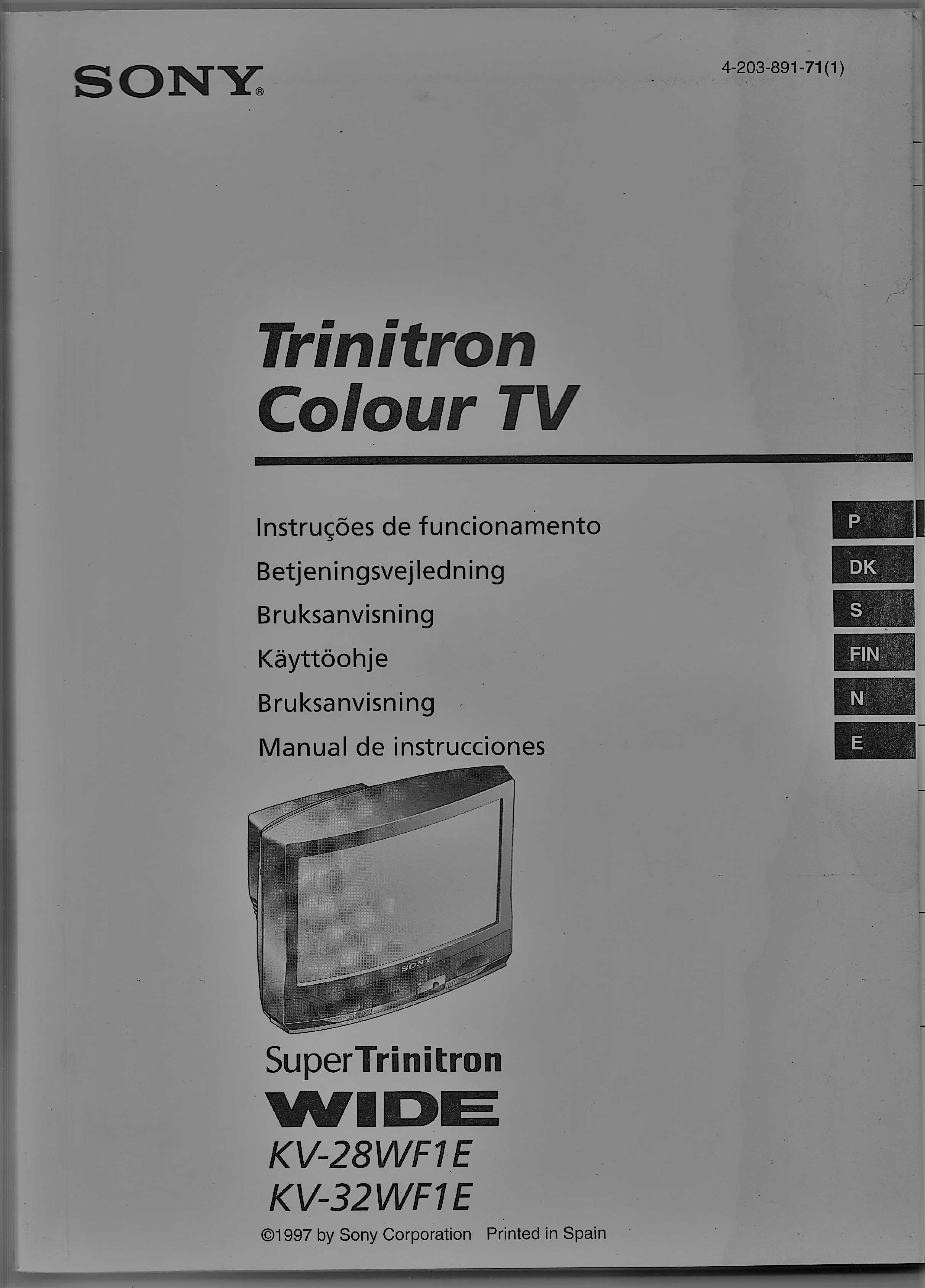 TV Sony Super Trinitron Wide KV-28WF1E - BAIXA DE PREÇO
