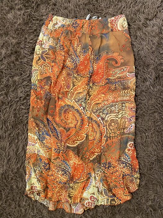 помаранчева hippie спідниця