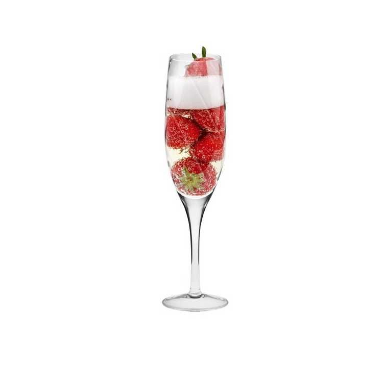 Nowe ręcznie wykonane kieliszki do szampana Krosno Glass Romance 170ml