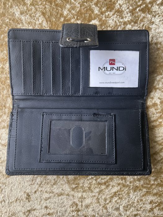 Skorzany portfel damski