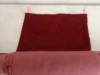 peça de veludo vermelho