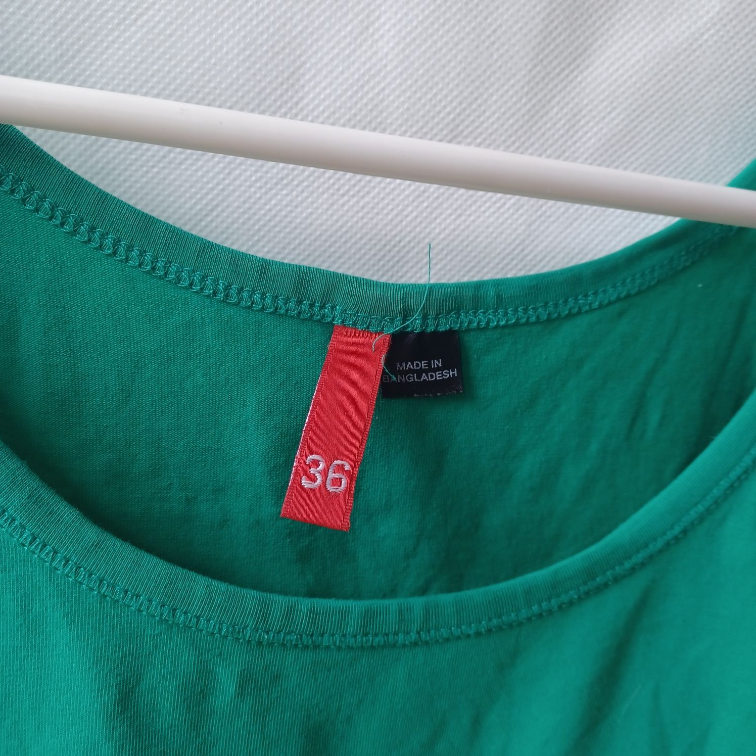 Śliczny zielony top morski H&M na ramiączkach 36 S tank koszulka basic