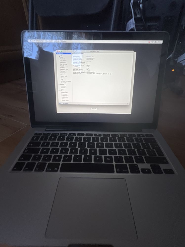 Laptop Macbook Pro 13,3 2015
