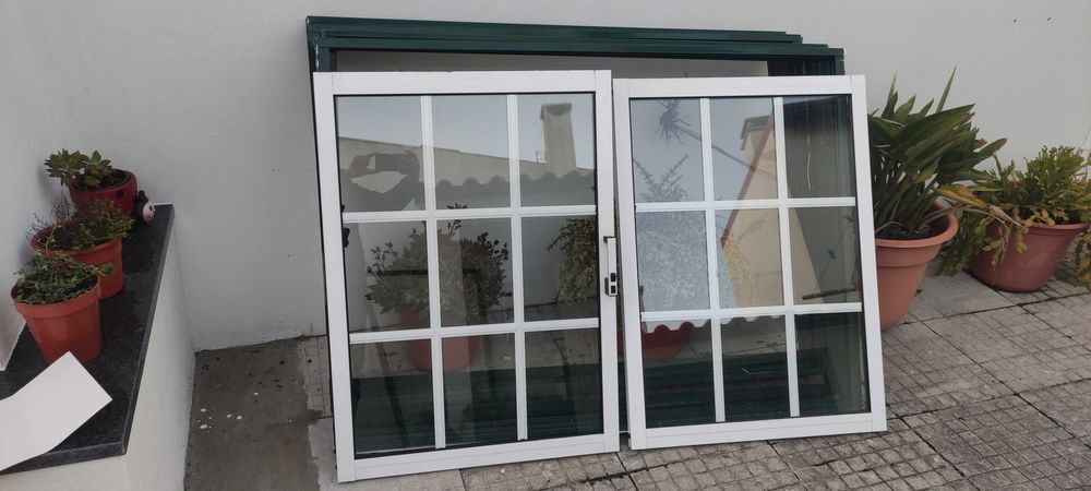 Janelas alumínio vidro duplo 100x140