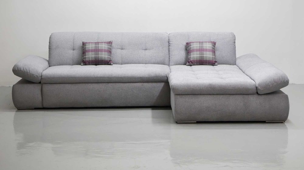 TLE Narożnik funkcja spania FOTEL popielaty rozkładana kanapa rogówkA