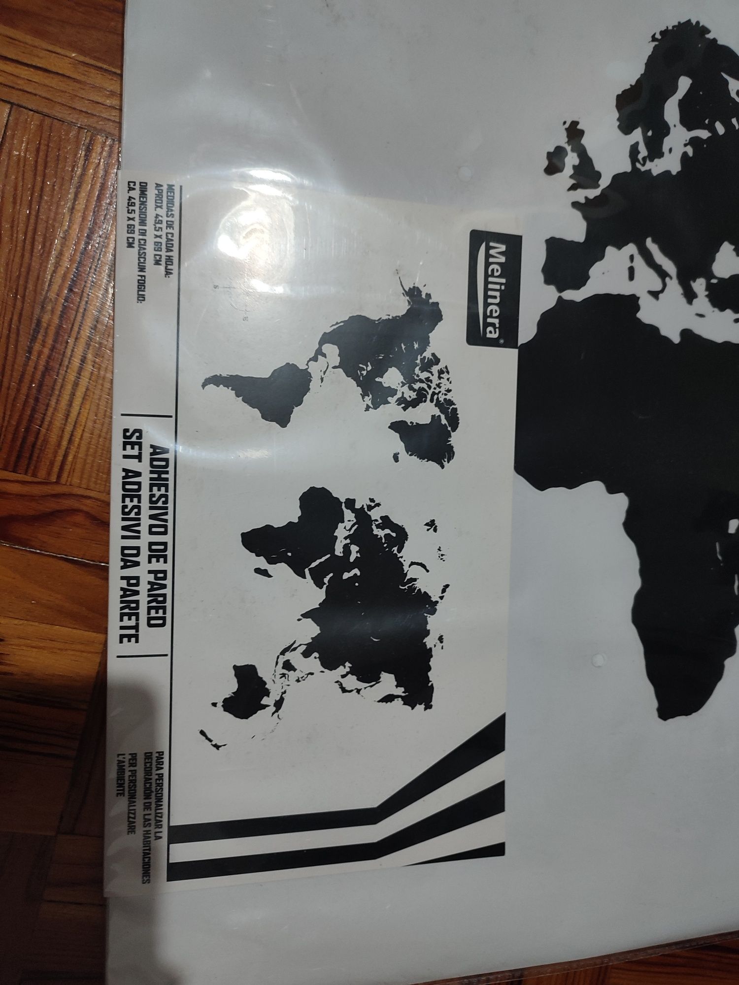 Mapa mundo em vinil