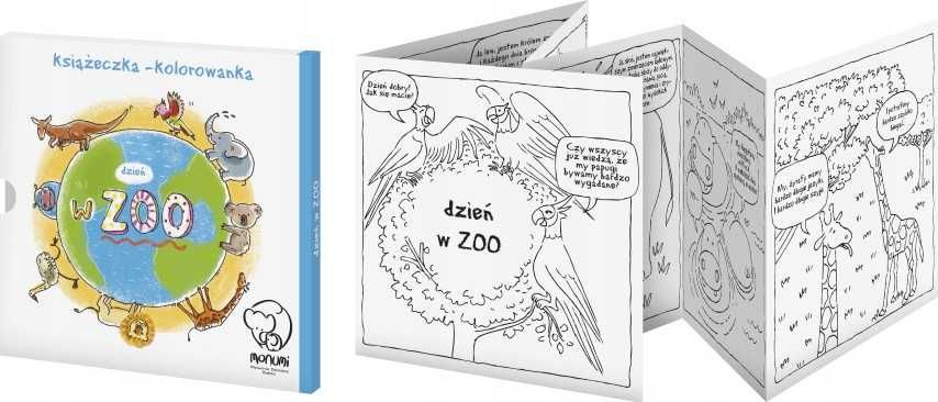 Kolorowanka-harmonijka "Dzień w ZOO" książeczka dla dzieci MPK-000105
