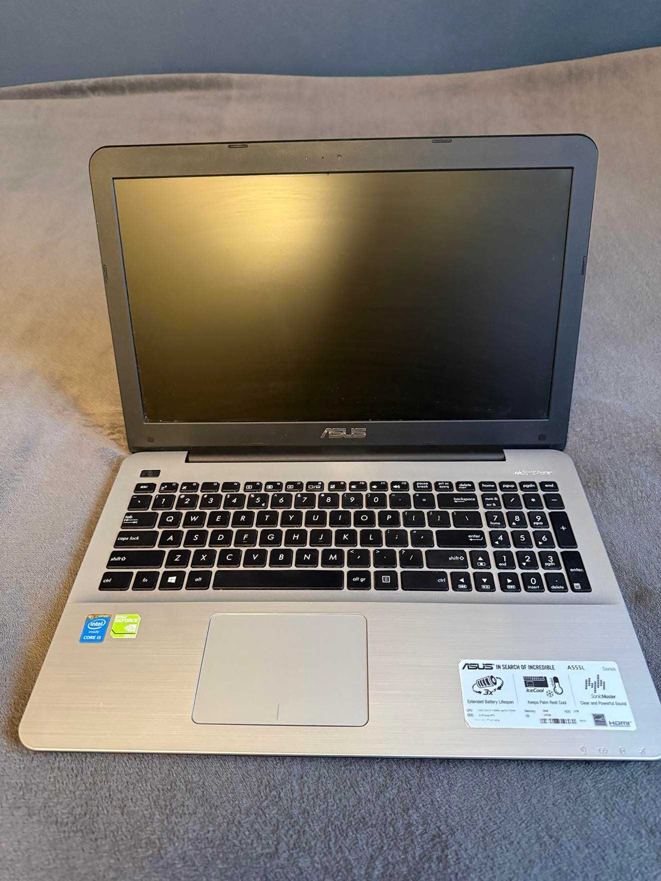 Laptop ASUS A555L, HDD, Intel Core i5, 8GB RAM, dysk 1TB