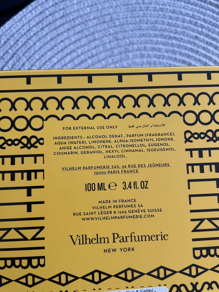 Vilhelm Parfumerie Basilico & Fellini neroli amara Bois Imperial