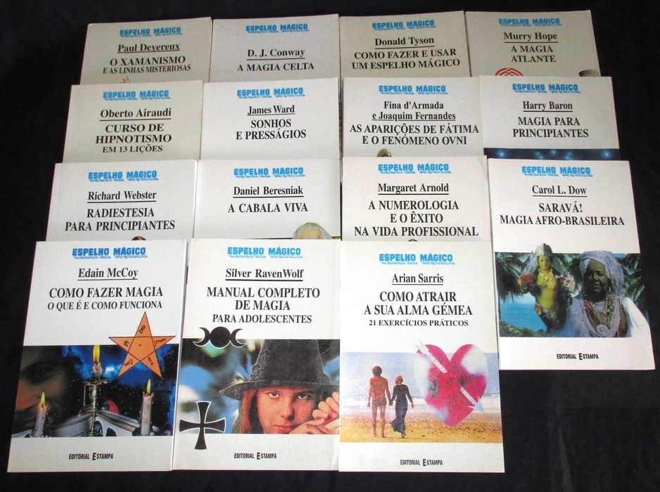 Livros Colecção Espelho Mágico Estampa Esoterismo