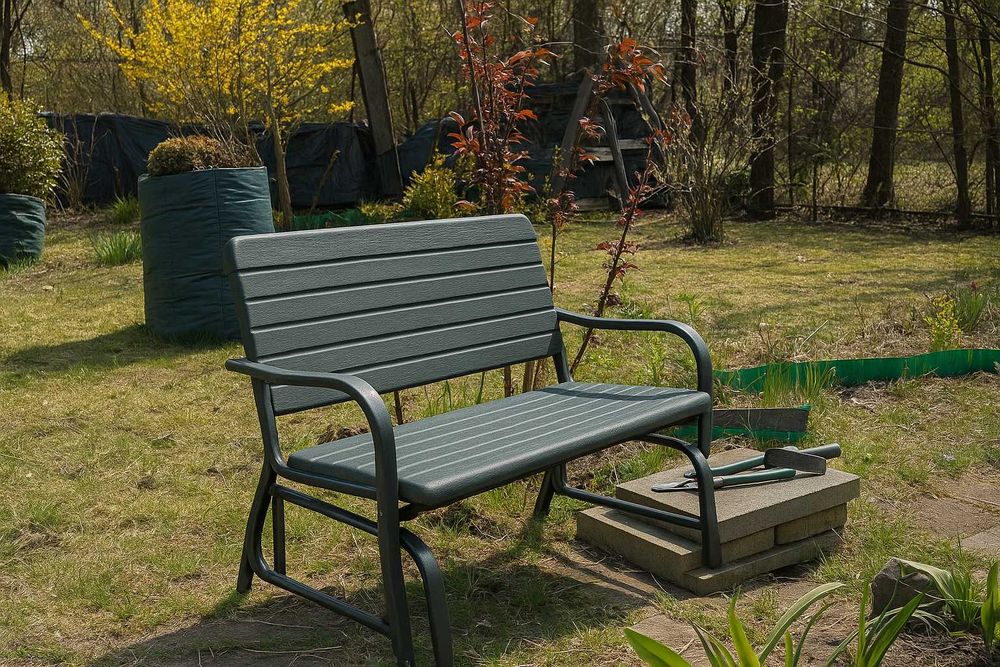 Outsunny Krzesło bujane, ławka ogrodowa, huśtawka ogrodowa 840-051