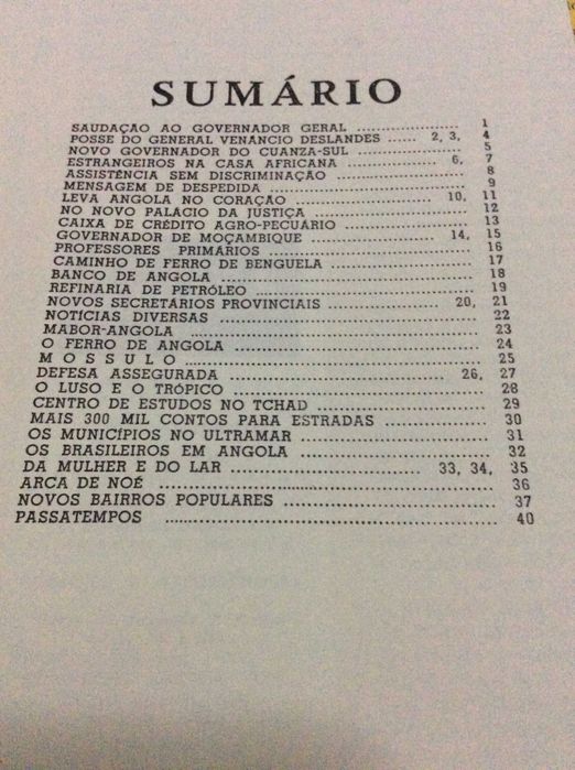 Revista de Angola , quinzenário ilustrado. Junho de 1961