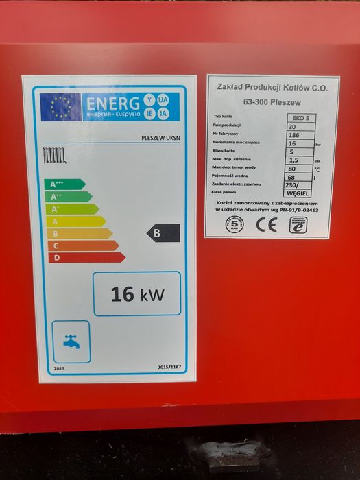 Kocioł zasypowy 16kw na węgiel I drzewo