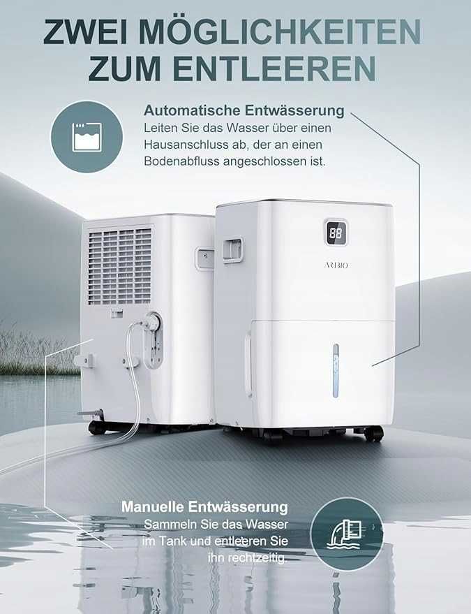 Elektryczny osuszacz powietrza  30 l/24 h z czujnikiem wilgotności