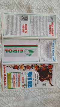 Cartaz panfleto corrida de toiros tourada tauromaquia 1995