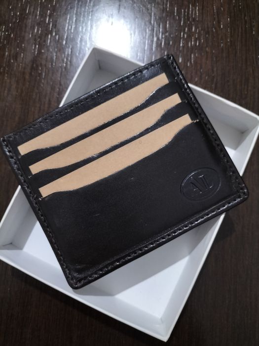 Porta cartões e notas em pele genuína AL