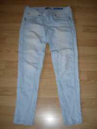 dzinsy damskie jeansy rurki skinny Bershka