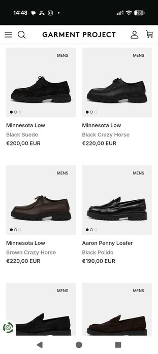 Черевики, напівчеревики, ботинки, полуботинки Garment Project