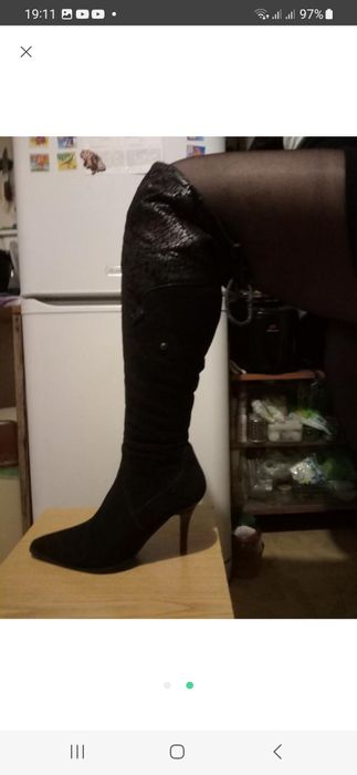 Продам зимові теплі чоботи ботфорти