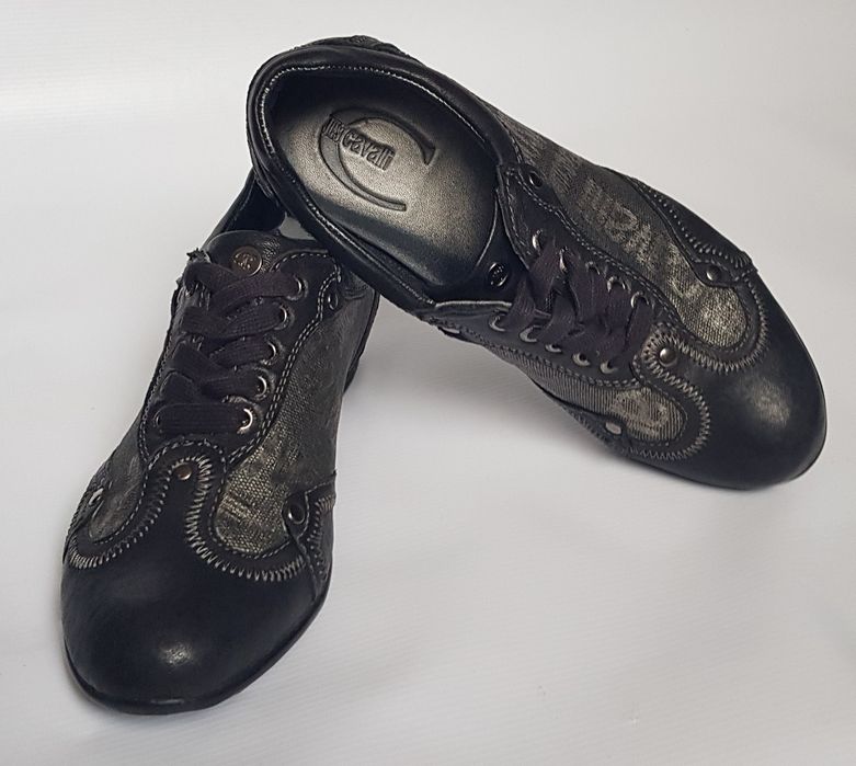 JUST CAVALLI, skóra naturalna, adidasy, półbuty, 36 NOWE