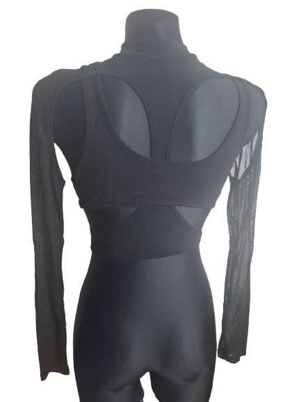 Crop top z wycięciami S (591)