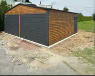 Garaż blaszany 6x6, garaże drewnopodobny, solidna konstrukcja