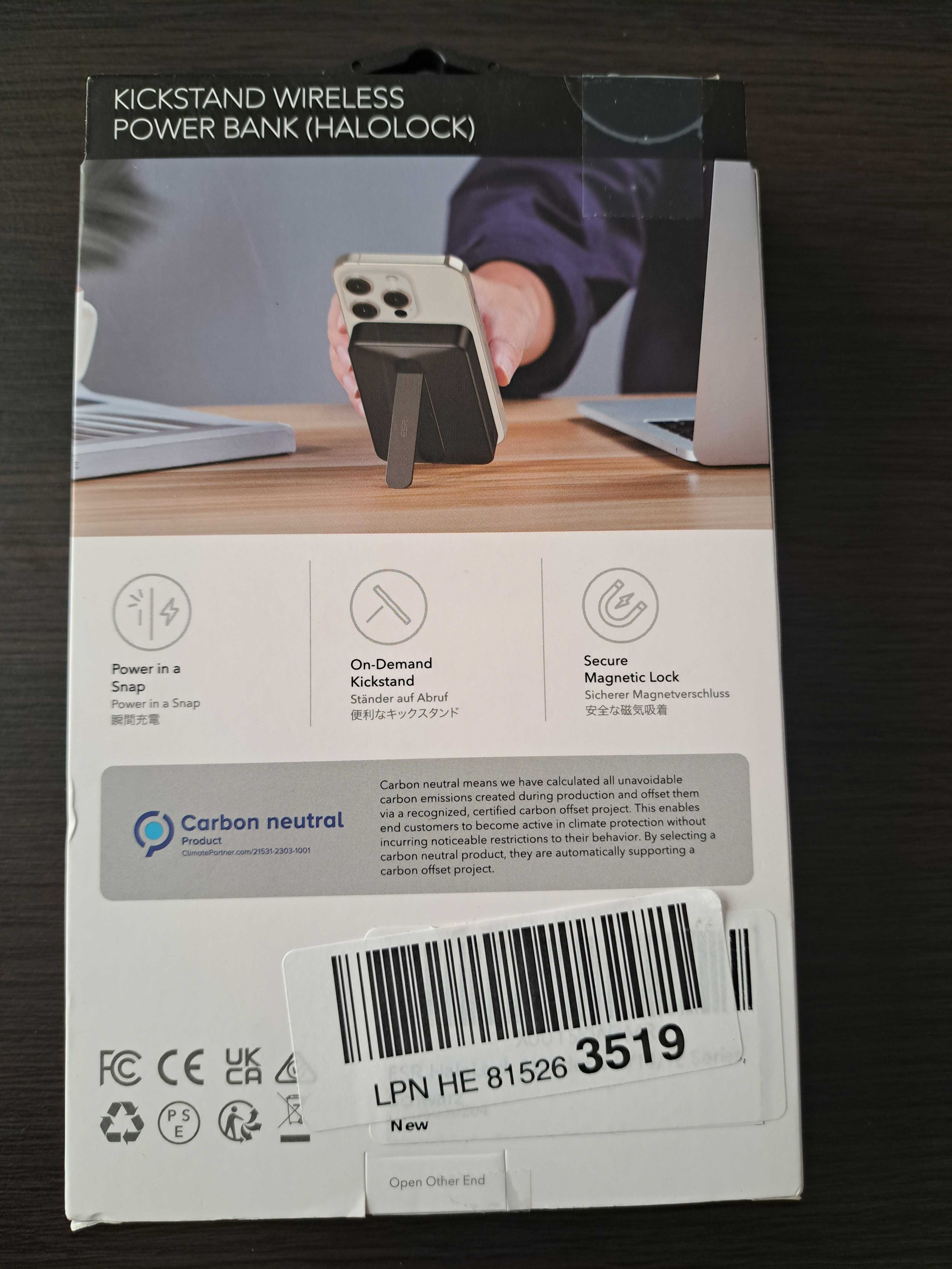 Magnetyczny bezprzewodowy Power Bank z podstawką ESR MagSafe 10000 mAh