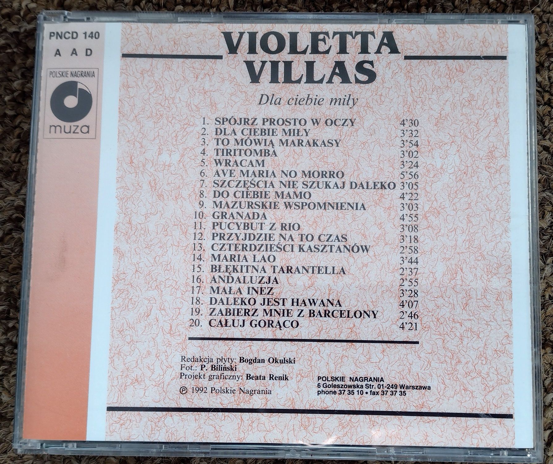 Violetta Villas "Dla ciebie miły" CD